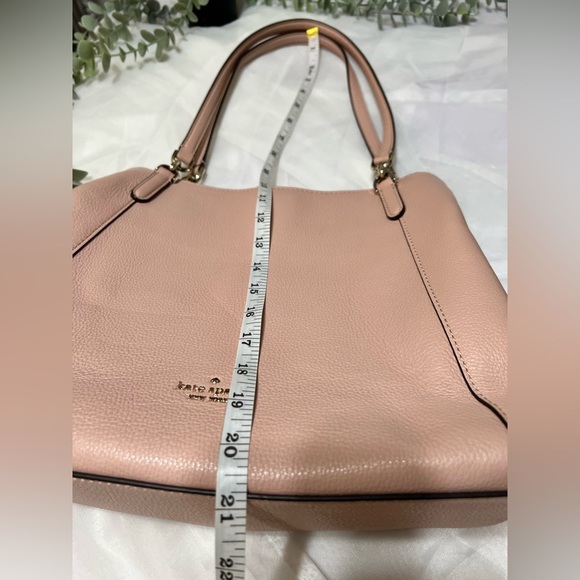 Kate Spade Jackson Large Light Pink Leather Shoulder Bag Triple Compartment EUC - Picture 11 of 15